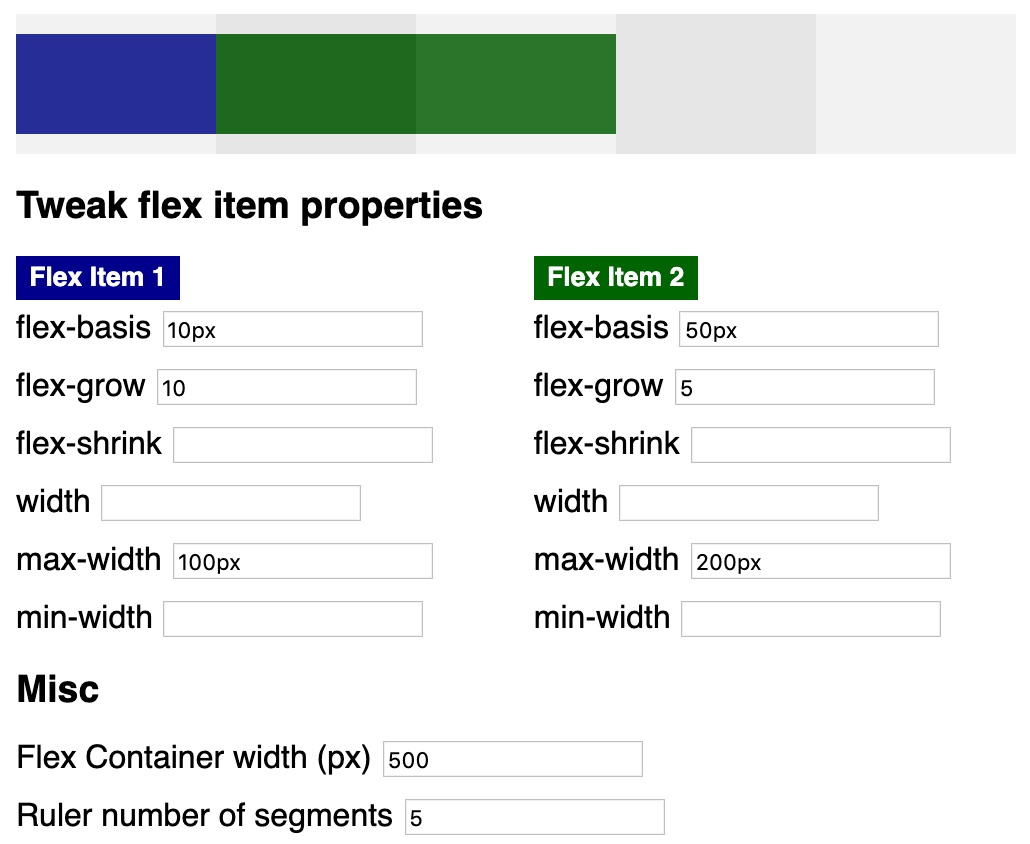 flex-grow with max-width properties