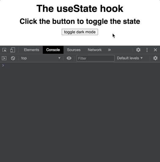 Every state change re-renders the App component.